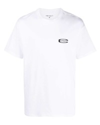 weißes bedrucktes T-Shirt mit einem Rundhalsausschnitt von Carhartt WIP