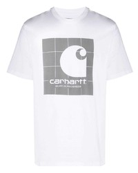 weißes bedrucktes T-Shirt mit einem Rundhalsausschnitt von Carhartt WIP