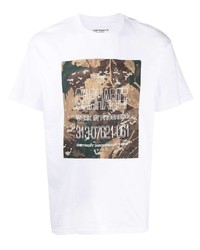 weißes bedrucktes T-Shirt mit einem Rundhalsausschnitt von Carhartt WIP