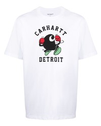 weißes bedrucktes T-Shirt mit einem Rundhalsausschnitt von Carhartt WIP