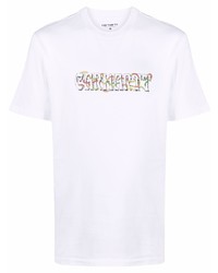 weißes bedrucktes T-Shirt mit einem Rundhalsausschnitt von Carhartt WIP