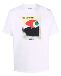 weißes bedrucktes T-Shirt mit einem Rundhalsausschnitt von Carhartt WIP