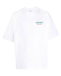 weißes bedrucktes T-Shirt mit einem Rundhalsausschnitt von Carhartt WIP