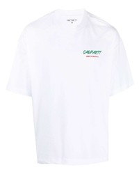 weißes bedrucktes T-Shirt mit einem Rundhalsausschnitt von Carhartt WIP