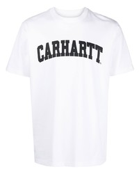 weißes bedrucktes T-Shirt mit einem Rundhalsausschnitt von Carhartt WIP