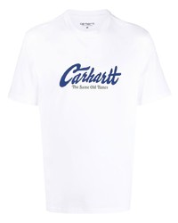 weißes bedrucktes T-Shirt mit einem Rundhalsausschnitt von Carhartt WIP