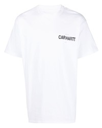 weißes bedrucktes T-Shirt mit einem Rundhalsausschnitt von Carhartt WIP