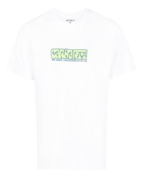 weißes bedrucktes T-Shirt mit einem Rundhalsausschnitt von Carhartt WIP