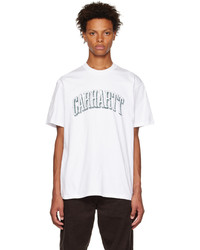 weißes bedrucktes T-Shirt mit einem Rundhalsausschnitt von CARHARTT WORK IN PROGRESS