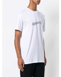 weißes bedrucktes T-Shirt mit einem Rundhalsausschnitt von Lanvin