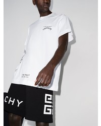 weißes bedrucktes T-Shirt mit einem Rundhalsausschnitt von Givenchy