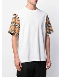 weißes bedrucktes T-Shirt mit einem Rundhalsausschnitt von Burberry