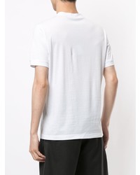 weißes bedrucktes T-Shirt mit einem Rundhalsausschnitt von Giorgio Armani