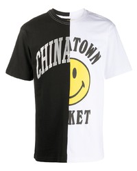 weißes bedrucktes T-Shirt mit einem Rundhalsausschnitt von Chinatown Market