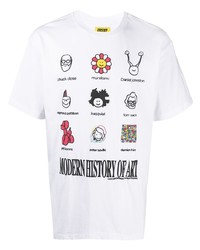 weißes bedrucktes T-Shirt mit einem Rundhalsausschnitt von Chinatown Market