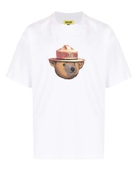 weißes bedrucktes T-Shirt mit einem Rundhalsausschnitt von Chinatown Market