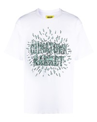 weißes bedrucktes T-Shirt mit einem Rundhalsausschnitt von Chinatown Market