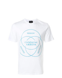 weißes bedrucktes T-Shirt mit einem Rundhalsausschnitt von CHRISTOPHER RAEBURN