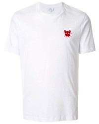 weißes bedrucktes T-Shirt mit einem Rundhalsausschnitt von CK Calvin Klein