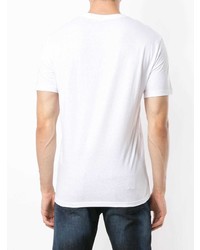 weißes bedrucktes T-Shirt mit einem Rundhalsausschnitt von Armani Exchange