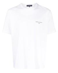 weißes bedrucktes T-Shirt mit einem Rundhalsausschnitt von Comme des Garcons Homme