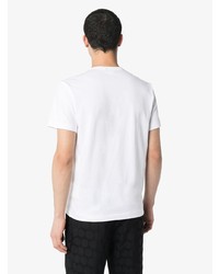 weißes bedrucktes T-Shirt mit einem Rundhalsausschnitt von Comme Des Garcons Homme Plus