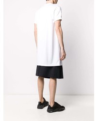 weißes bedrucktes T-Shirt mit einem Rundhalsausschnitt von Comme Des Garcons Homme Plus