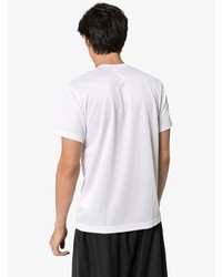 weißes bedrucktes T-Shirt mit einem Rundhalsausschnitt von Comme Des Garcons Homme Plus