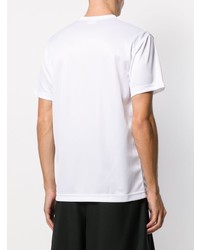 weißes bedrucktes T-Shirt mit einem Rundhalsausschnitt von Comme Des Garcons Homme Plus