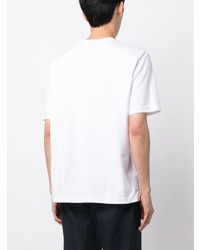 weißes bedrucktes T-Shirt mit einem Rundhalsausschnitt von Comme des Garcons Homme