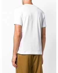 weißes bedrucktes T-Shirt mit einem Rundhalsausschnitt von Comme Des Garcons SHIRT