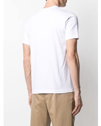 weißes bedrucktes T-Shirt mit einem Rundhalsausschnitt von Comme Des Garcons SHIRT