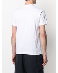 weißes bedrucktes T-Shirt mit einem Rundhalsausschnitt von Comme Des Garcons SHIRT