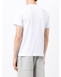 weißes bedrucktes T-Shirt mit einem Rundhalsausschnitt von Comme Des Garcons SHIRT