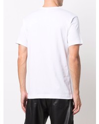 weißes bedrucktes T-Shirt mit einem Rundhalsausschnitt von Comme Des Garcons SHIRT