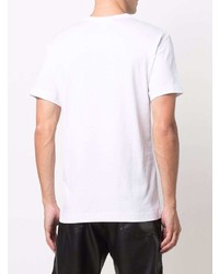 weißes bedrucktes T-Shirt mit einem Rundhalsausschnitt von Comme Des Garcons SHIRT