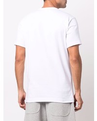 weißes bedrucktes T-Shirt mit einem Rundhalsausschnitt von Comme Des Garcons SHIRT