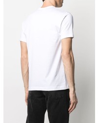 weißes bedrucktes T-Shirt mit einem Rundhalsausschnitt von Comme Des Garcons SHIRT