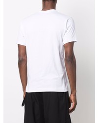 weißes bedrucktes T-Shirt mit einem Rundhalsausschnitt von Comme Des Garcons SHIRT