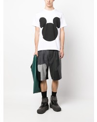 weißes bedrucktes T-Shirt mit einem Rundhalsausschnitt von Comme Des Garcons SHIRT