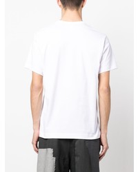 weißes bedrucktes T-Shirt mit einem Rundhalsausschnitt von Comme Des Garcons SHIRT