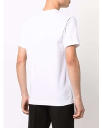 weißes bedrucktes T-Shirt mit einem Rundhalsausschnitt von Comme Des Garcons SHIRT