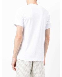 weißes bedrucktes T-Shirt mit einem Rundhalsausschnitt von Comme Des Garcons SHIRT