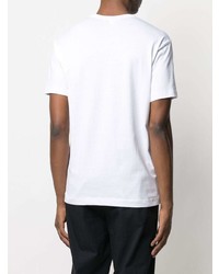 weißes bedrucktes T-Shirt mit einem Rundhalsausschnitt von Comme Des Garcons SHIRT