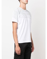 weißes bedrucktes T-Shirt mit einem Rundhalsausschnitt von Stone Island