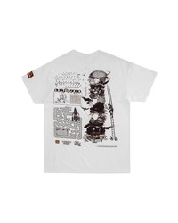 weißes bedrucktes T-Shirt mit einem Rundhalsausschnitt von Travis Scott Astroworld