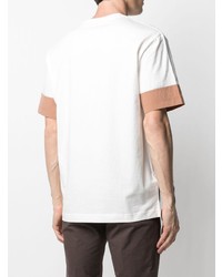 weißes bedrucktes T-Shirt mit einem Rundhalsausschnitt von Fred Perry