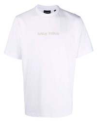 weißes bedrucktes T-Shirt mit einem Rundhalsausschnitt von Daily Paper