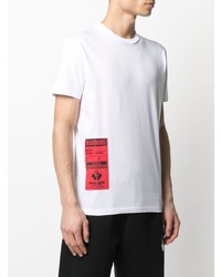 weißes bedrucktes T-Shirt mit einem Rundhalsausschnitt von DSQUARED2