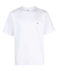 weißes bedrucktes T-Shirt mit einem Rundhalsausschnitt von Danton